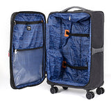 Sammy'S Soft Goods Co. Saint Dominique Expandable 20" Suitcase, Black/Grey