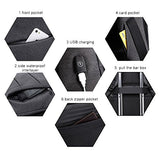 JUMO 17 inch Travel Laptop Backpack,Business Anti Theft Slim Durable Laptops Backpack USB