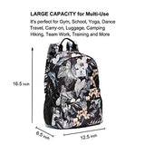 Original Floral Leaf Travel Backpack,Waterproof Gym Backpack Suitable for Travel,Gym,School,Shopping,Yoga,Hiking,Beach (I)