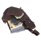 Polare Cool Real Leather Cross Body Sling Bag Chest Bag Backpack Large