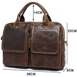 14inch Laptop Messenger Bag,Berchirly Leather Briefcase Fits 14 inch Laptop Vintage Business
