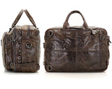 Berchirly Multifunction Genuine Leather Messenger Bag Rucksack Daypack Case