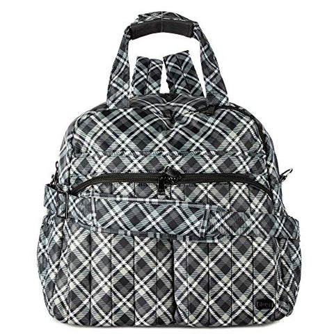 Lug Boxer 2 Gym/Overnight Bag, Plaid Grey, One Size