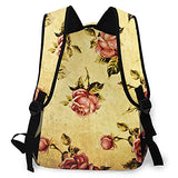 Multi leisure backpack,Old Fashioned Victorian Style Rose Dramatic C, travel sports School bag for adult youth College Students