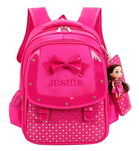 Fanci Cute Bowknot Kids Backpack Sweet princess doll Waterproof Primary School Book bag with pencil