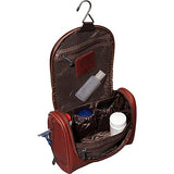 Mancini Leather Goods Colombian Leather Deluxe Toiletry Kit (Black)