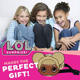 LOL Fanny Pack for Girls, Round Belt Bag with Queen Bee Doll Face, Small Waist Pack with Adjustable Strap, Money Belt, Gadget Holder for Toddlers, Glitter Shine, Metallic Gold