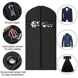 Univivi Garment Bag Suit Bag for Storage and Travel 43 inch, Anti-Moth Protector, Washable Suit Cover for T-Shirt, Jacket, Suits, Coats, Set of 5