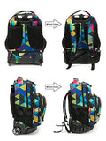 Tilami Rolling Backpack Armor Luggage School Travel Book Laptop 18 Inch Multifunction Wheeled