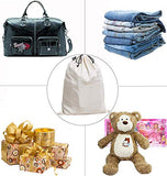 Misslo Set of 3 Cotton Breathable Dust-proof Drawstring Storage Pouch Bag, (Pack 3 XL)