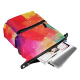 Colourlife Multicolor Block Stylish Casual Shoulder Backpacks Laptop School Bags Travel
