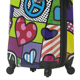 Mia Toro Italy-Peace and Love Hardside Spinner Luggage 3 Piece Set, Multicolored