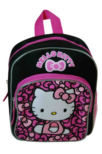 Hello Kitty Lovely Bow 10" Mini Black And Pink Backpack