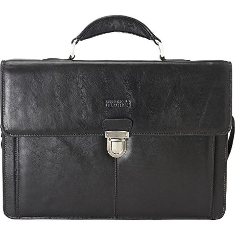 Kenneth Cole Reaction Leather Portfoilo Briefcase (Black)