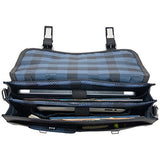 Ben Sherman Leather Double Compartment 15" Flapover Laptop Business Portfolio (RFID), Black