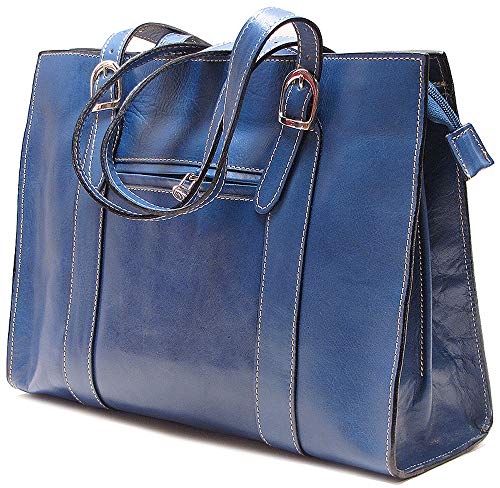 Floto Roma Leather Shoulder Bag in Blue