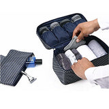 RoryTory 3pc Travel Packing Organizer Set For Shoe Bag - Cosmetic Toiletry - Bra Underwear Lingerie