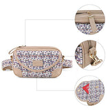 ECOSUSI Women’s Waist Bag Fanny Packs Shoulder Bags with Two Adjustable Shoulder Straps, Apricot