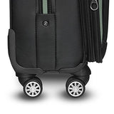 Gabbiano The Glasgow Softside Collection 3 Piece Spinner Set (Black/Green)