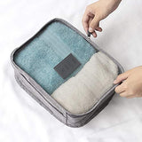 7 Pcs Set Travel Clothes Storage Bags Packing Travel Luggage Organizer Pouch Waterproof Clothing Sorting Packages (Grey)