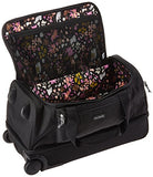 Vera Bradley Lighten Up Foldable Rolling Duffel, Polyester, Black, One Size