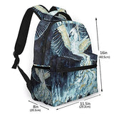 Multi leisure backpack,Phoenix Mythical Firebird Fantasy Animal Wate, travel sports School bag for adult youth College Students