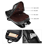 BOSTANTEN Leather Backpack School Laptop Travel Camping Computer Shoulder Bag Gym Sports