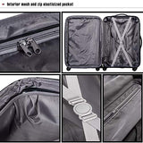 Merax Travelhouse Luggage Set 3 Piece Expandable Lightweight Spinner Suitcase (Black2019)