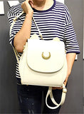 Yoyoshome Sailor Moon Anime Luna Usagi Tsukino Cosplay Pu Handbag Backpack Shoulder Bag (White)