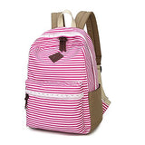 S Kaiko Canvas Backpack School Bakcpack For Women And Men School Bag Stripe Sweet Lace Daypack