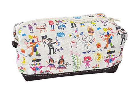 Vietsbay'S Women Funny Clownprint Canvas Toiletry Bag Makeup Cosmetic Pouch