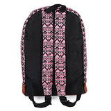 Damara Vintage Geometric Prints Canvas School Bag,Yellow