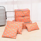 6 Set Travel Luggage Packing Organizers Cubes, Mesh Luggage Cloth Bag Cubes and Compression Laundry