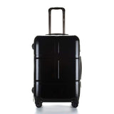 Suitcase, Lightweight, Large 28-Inch Hard-Shell Aluminum Alloy Suitcase, 4 Spinner Wheels, Abs Luggage Travel Trolley, Black, 20 inch