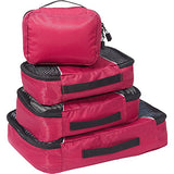 eBags Small/Medium Packing Cubes for Travel - Organizers - 4pc Set - (Black)