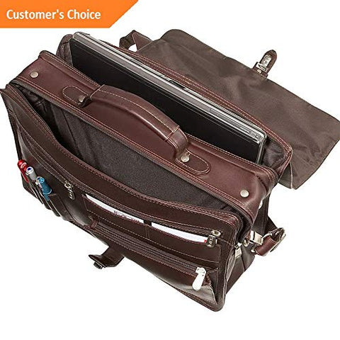 Sandover Piel Flap/Handle Portfolio 3 Colors Non-Wheeled Business Case NEW | Model LGGG - 6706 |