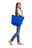 Biaggi Zipsak Micro-Fold Shopper - 16-inch Tote - As Seen on Shark Tank - Cobalt Blue