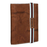 Banuce Real Leather Passport Holder for Men Travel Wallet Cover with Elastic Strap