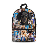 Bigcardesigns Boys Fashion Animal Dachshund Backpack