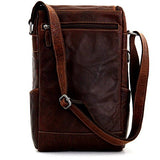 Jack Georges [Personalized Initials Embossing] Voyager Leather Crossbody Messenger Bag & Wine Bag in Brown