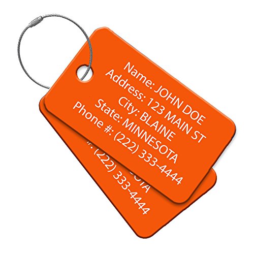 High Visibility Multi Pack Customized Tavel Id Tag - Luggage Tag - Golf Bag Id - Personalized Id