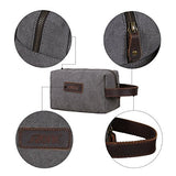 On Sale - S-Zone Canvas Travel Toiletry Bag Shaving Dopp Kit Cosmetic Makeup Bag (Gray)