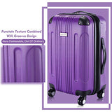 Goplus 20" ABS Carry On Luggage Expandable Hardside Travel Bag Trolley Rolling Suitcase GLOBALWAY (Purple)