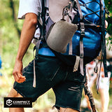 Compact Travel Pillow Made with Shredded Memory Foam and Super Soft Fleece Fabric for Ultimate Comfort in Travel. Patented Design Rolls and Compacts Small for Travel.