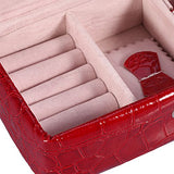 Portable Travel Jewelry Box Case Organizer Holder With Mirror Used To Storage Ring Earring Necklace