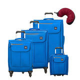 Skyway Mirage 2.0 | 5-Piece Set | 16" Underseater, 20", 24" and 28" Expandable Spinners, Travel Pillow (Blue Royal)