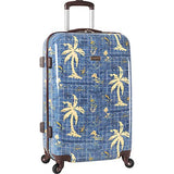 Tommy Bahama Carry On Hardside Luggage Spinner Suitcase, Navy Map Print