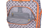 Jenni Chan Medley 2-Piece Set 15" Spinner Tote + 311 Bag Travel, Grey, One Size