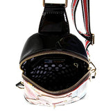 Structured Silhouette Printed Mini Backpack with Adjustable Strap