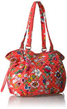 Vera Bradley Iconic Glenna Satchel-Signature, coral floral